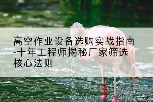 安岳剪叉式升降机厂家-高空作业设备选购实战指南-十年工程师揭秘厂家筛选核心法则