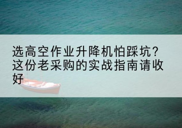 安岳高空作业升降机厂家推荐-选高空作业升降机怕踩坑？这份老采购的实战指南请收好